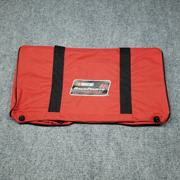 Nascar Race Points Red Black Duffle Bag Solid Rectangle Two Strap Full Zip New - Picture 1 of 9